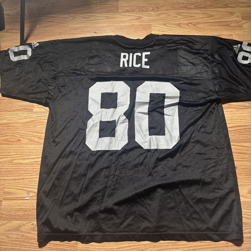 Vintage Oakland Raiders Jerry Rice #80 Adidas Jersey XXL Black NFL